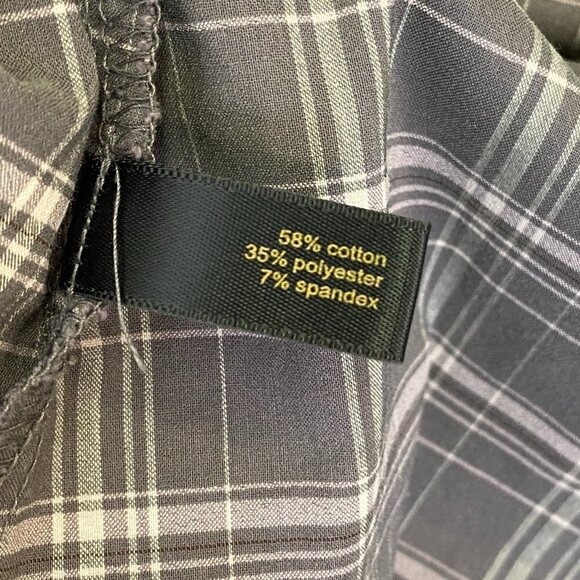 Outback Red Grey Plaid Button Down Ruffle Top - Picture 6 of 6